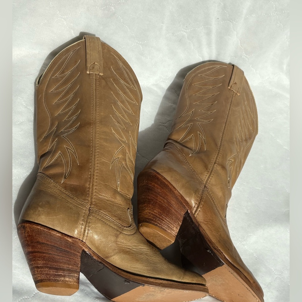 Dingo Acme vintage 70’s retro style western cowboy boots leather womens sz 7 - Picture 5 of 10